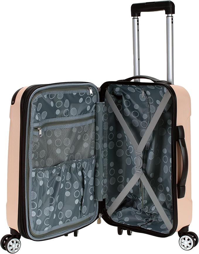 Rockland London ハードサイドスピナーホイール荷物、シャンパン、機内持ち込み20インチ、22インチ x 13.5インチ x 10インチ (車輪含む)