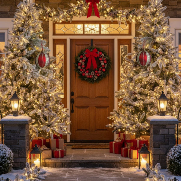4PCS Set Christmas Glass Ball Ornaments Holiday Tree Hanging Decorations Party Decor Supplies FBA Shipment