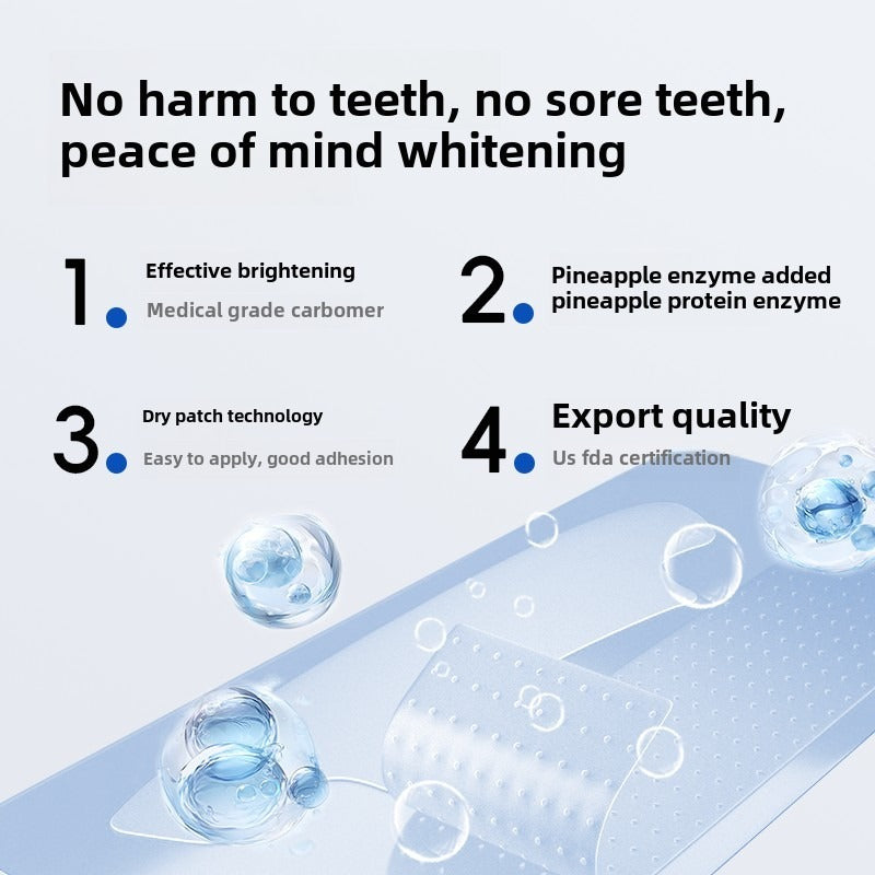 14 Pairs Of Pineapple Enzyme Tooth Strips. They Whiten And Brighten The Teeth, And Are Suitable For People Of All Ages Who Carry Out Daily Dental Care