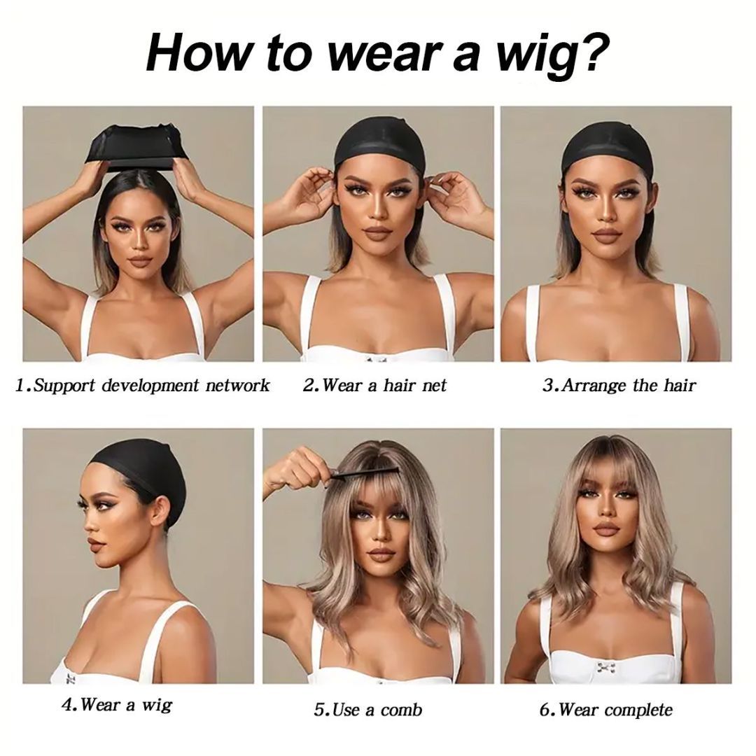 Bald Female Short Hair Hair Loss Confidence - Black Wig