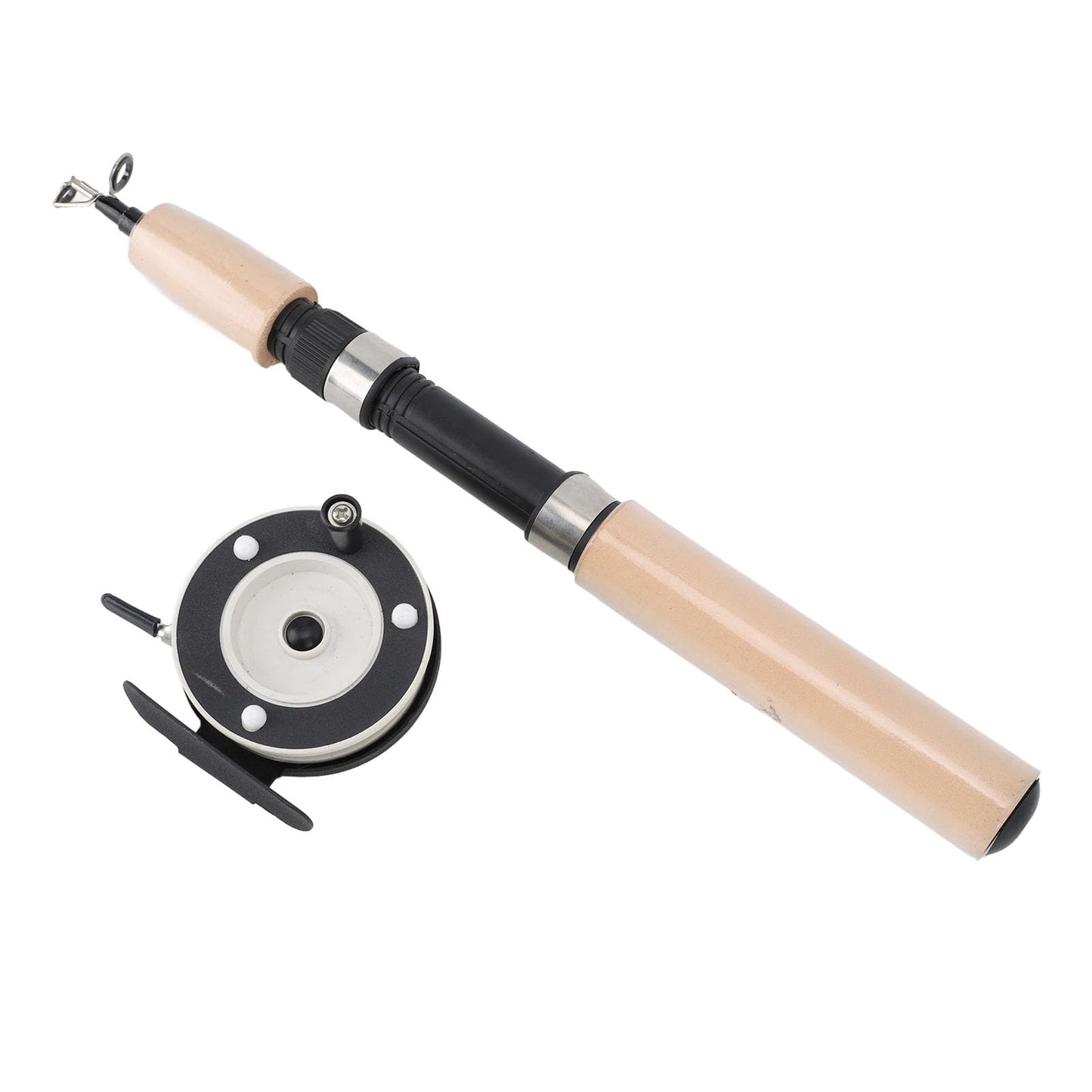 Sorandy 65cm Ice Fishing Rod Reel Combo Fishing Pole Kit Smooth Rotation Comfortable Grip Non Slip Spinning Ice Fishing Combo Fiberglass Material #711