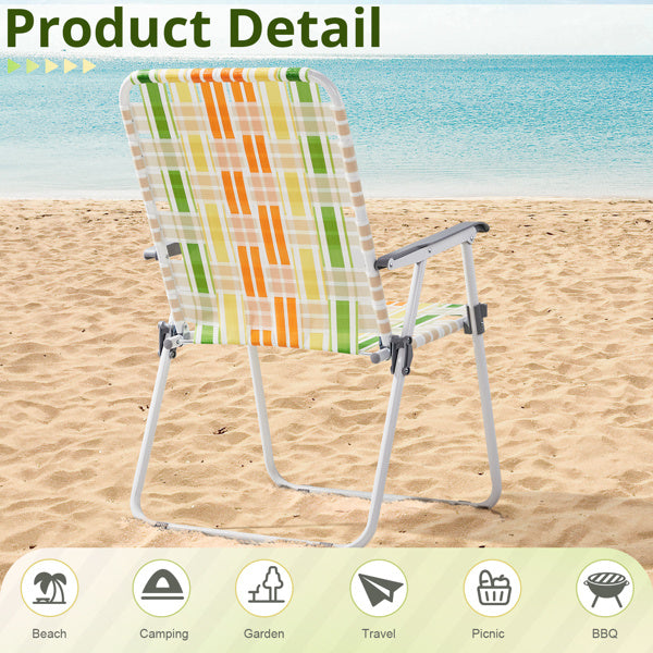 2pcs, Folding Beach Chairs