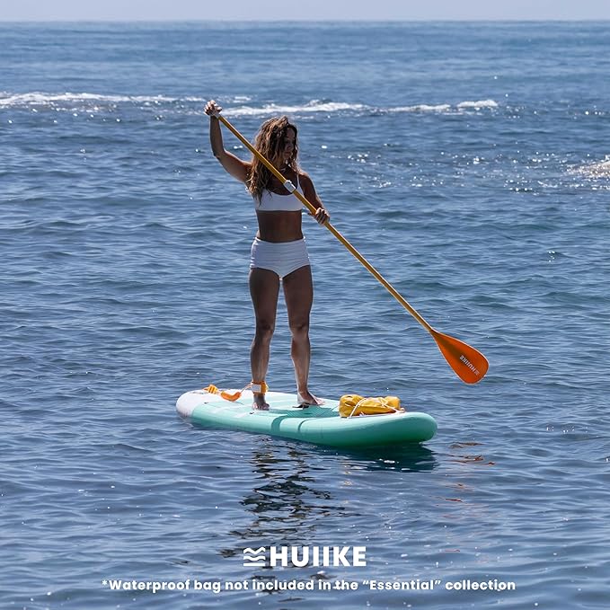HUIIKE Inflatable Paddle Board for Adults with Accessories Included, Oar, Fins, Pump. Stand Up Paddleboard Great Stability and Resistance. 10’ x 33" x 5.9", Maximum Load 286 lb