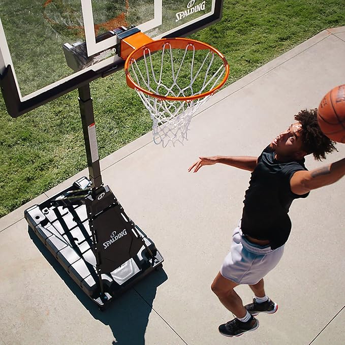 Spalding Momentous EZ Assembly Portable Adjustable Outdoor Basketball Hoop – Assembles in 30 Minutes or Less