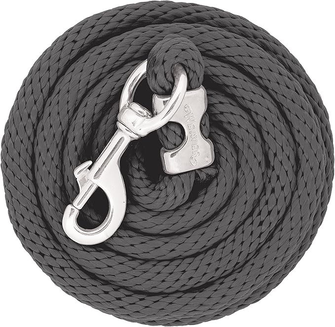 Weaver Equine Performance Lead Rope, Long Horse Lead Rope with Quick Halter Attachment, Soft Comfort Grip, Barn Horse Tack for Daily Use & Showing