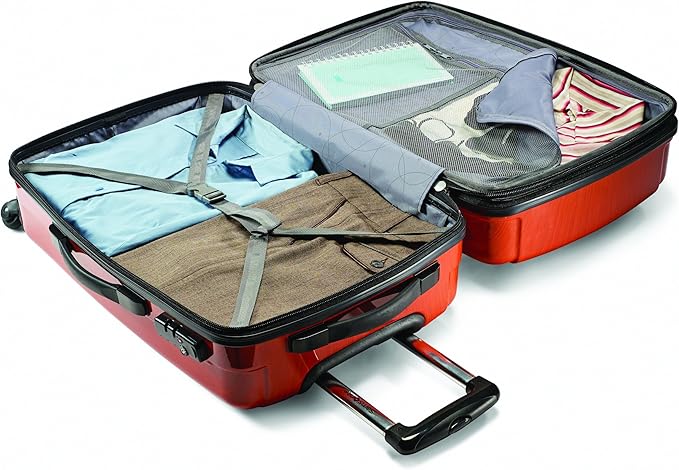 Samsonite Winfield 2 ハードサイド 拡張可能 スピナーホイール付きスーツケース、オレンジ、受託手荷物サイズ(M)24インチ