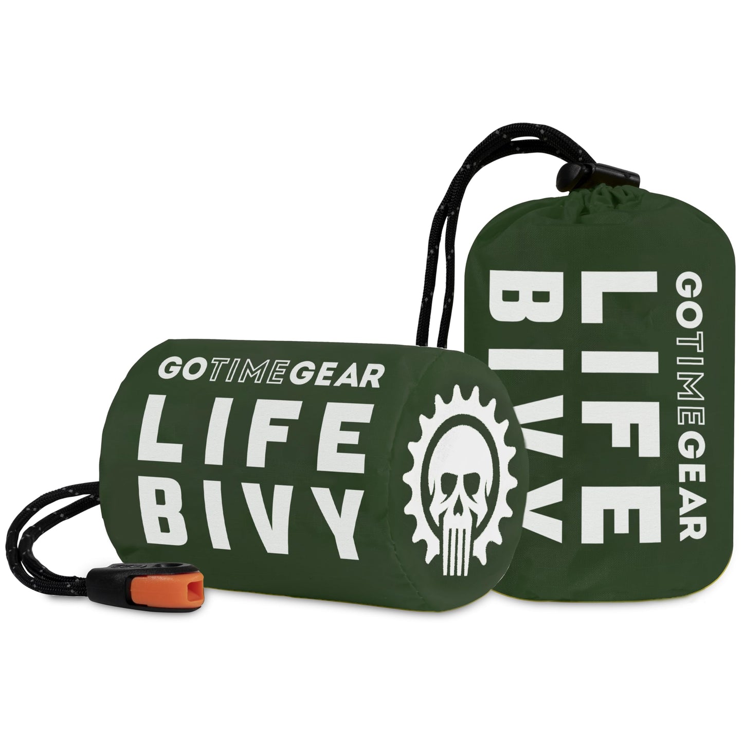 Go Time Gear Life Bivy Emergency Survival Sleeping Bag - Emergency Bivy Sack - Survival Sleeping Bag - Mylar Emergency Blanket - Thermal Bivy Bag - Emergency Sleeping Bag - Camping Bivy Sacks