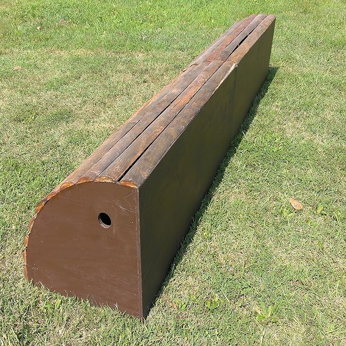 Natural Bark Roll Top Wall Horse Jumps Set/2