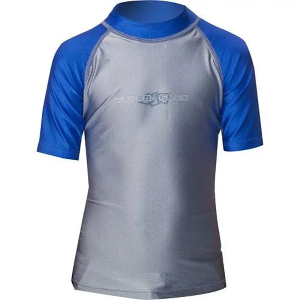Hyperflex Adult Loose Fit Rash Guard - Silver/Blue (Large, XX-Large)
