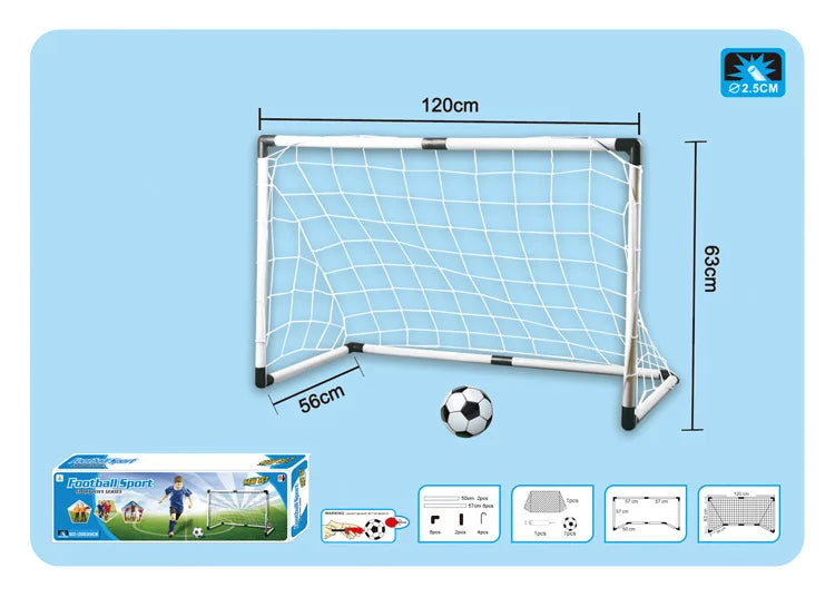 Large 2 In 1 Portable Plastic Soccer Goal Indoor Outdoor Kids Sports Toy Foldable Football Gate Training Equipment