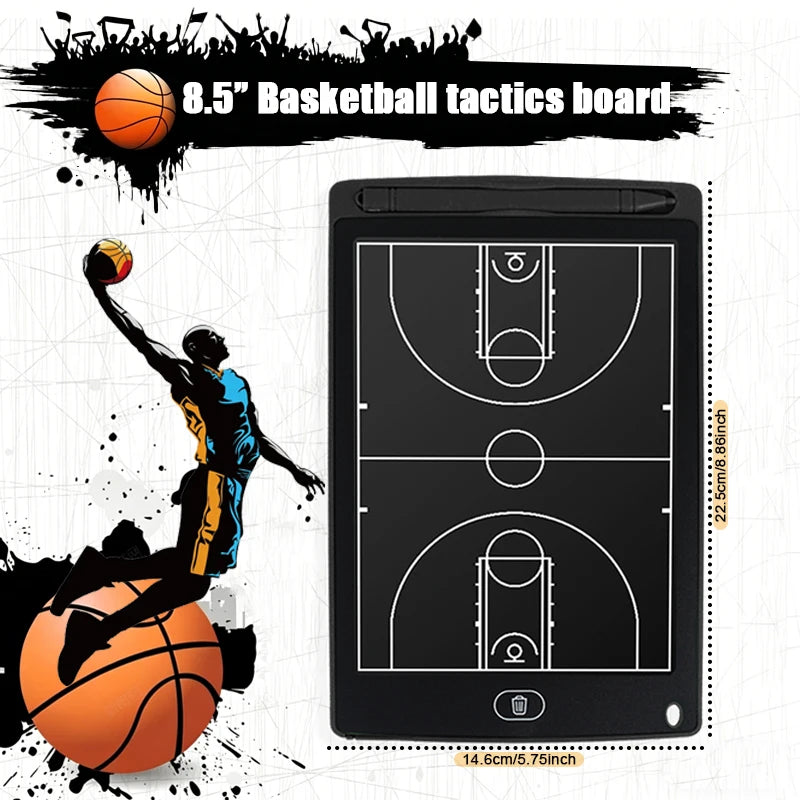 8.5/16' Electronic Basketball Tactics Board Coaching Board Portable Train Digital Strategy Marker Board Used for Sports Training