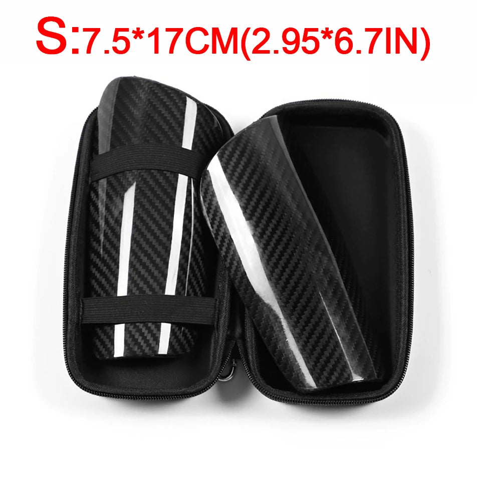 Loogdeel Carbon Fiber Soccer Shin Guards With Case Adult Kids Leg Shin Protect Board Shock Resistance Ultra Light Portable Carry