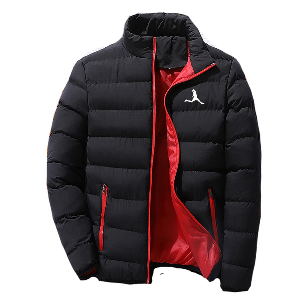 2026 Autumn Winter Basketball sportswear Print Men's New High Quality Four-Color Cotton Warm Leisure Jacket Coat Tops