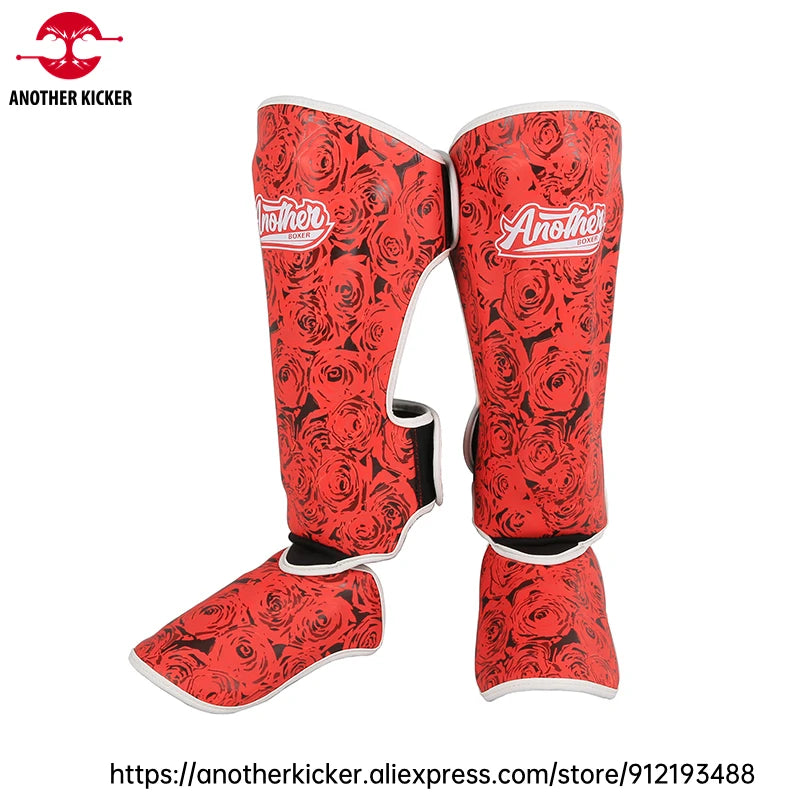 Muay Thai Shin Guards Men Women MMA Training Kickboxing Striking Sparring Shinguards Boxing Leg Guards with Instep Protection