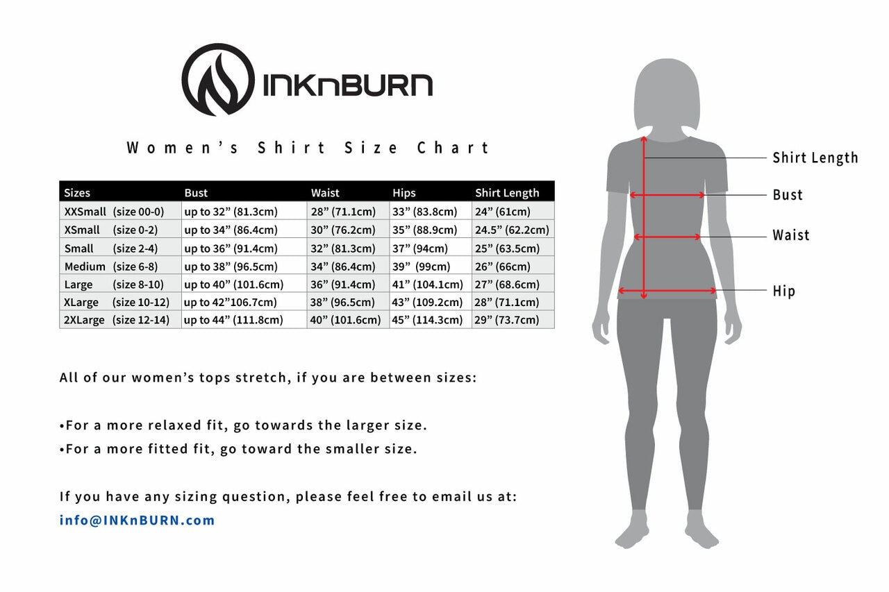 INKnBURN Women's Our Lady of the Mask Tech Shirt (X-Small)