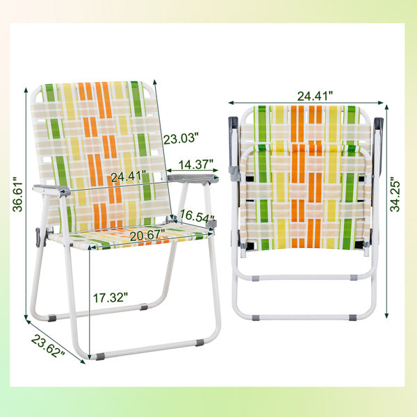 2pcs, Folding Beach Chairs