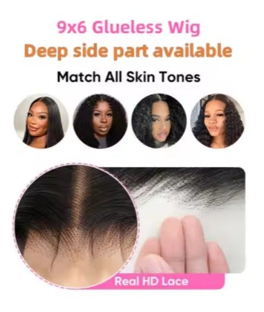 Wholesale Pre Cut Lace Wavy Layer Cut Glueless Wig With Curtain Bangs Human Hair Wig For Black Women