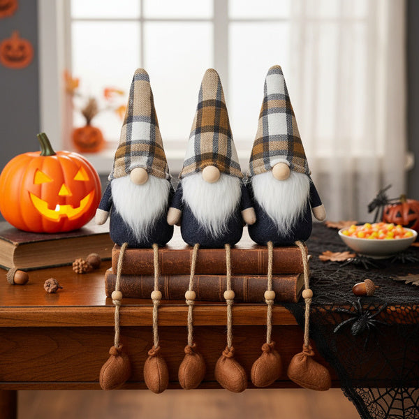 3PCS Set Christmas Gnomes Decorations Harvest & Thanksgiving Home Table Ornaments, Cute Holiday Decorations For Party Gifts, Autumn Farmhouse Gnome Centerpiece FBA Shipment