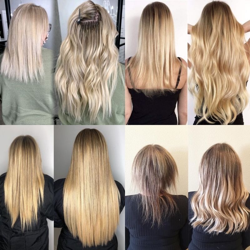 Double Pull Full Virgin Real 50g Hair Extension Long With Weft Invisible Skin Weft 20 Thick Seamless Human Hair