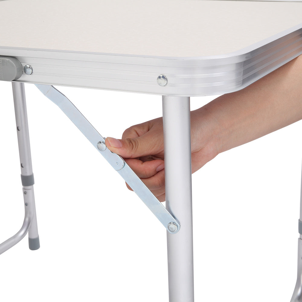 6ft Silver Outdoor Folding Table Aluminum Alloy Rectangular 50kg
