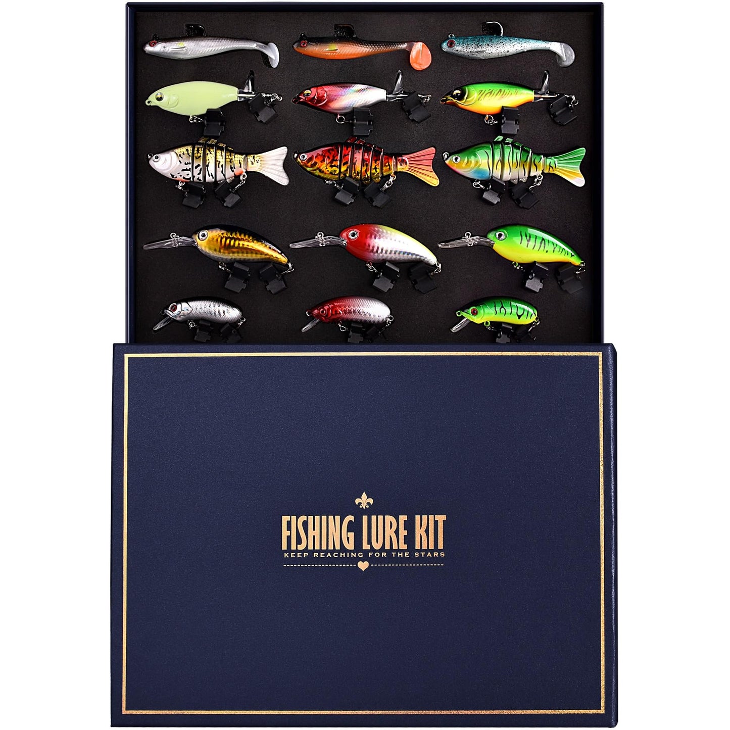 Fishing Advent Calendar for Fishing LoversFishing Lures Kit Freshwater and Saltwater
