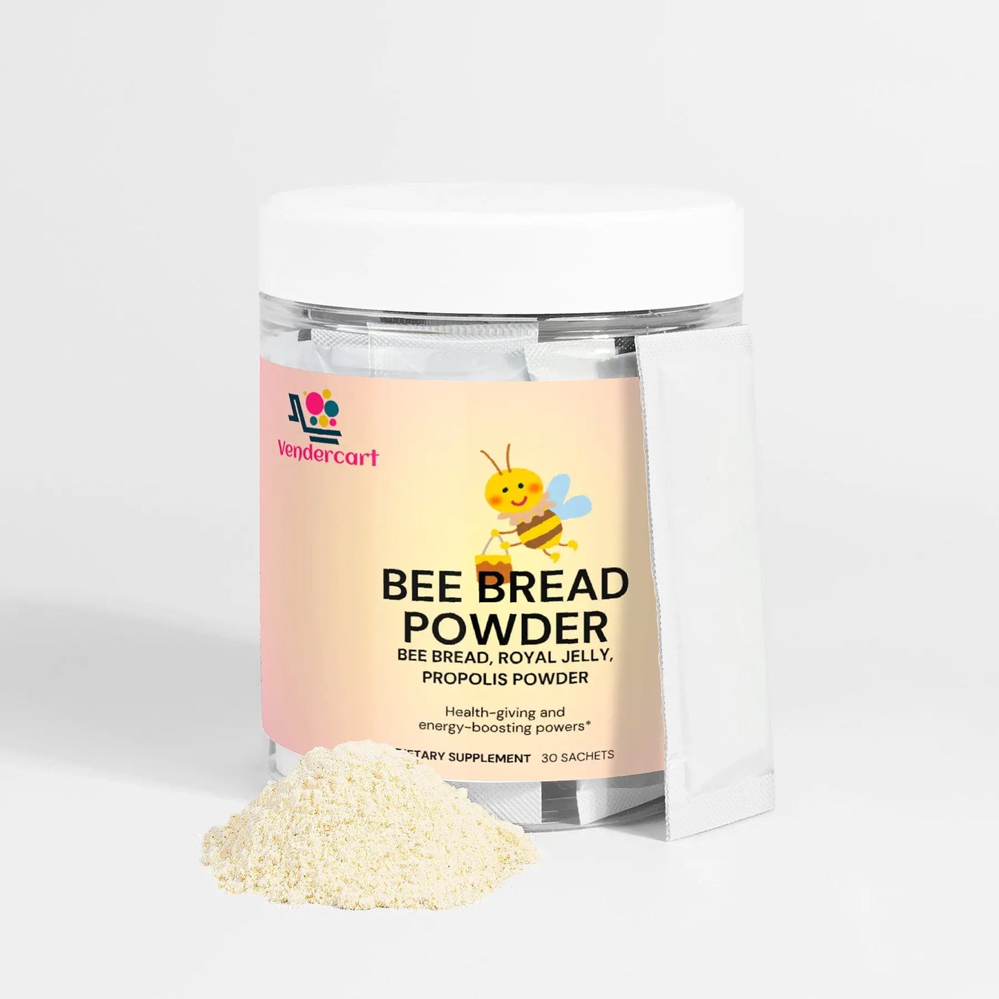 Bee Pearl Powder Energy, Immunity, And Skin Support With Bee Bread, Propolis, Royal Jelly And Vitamin C 30 Sachets