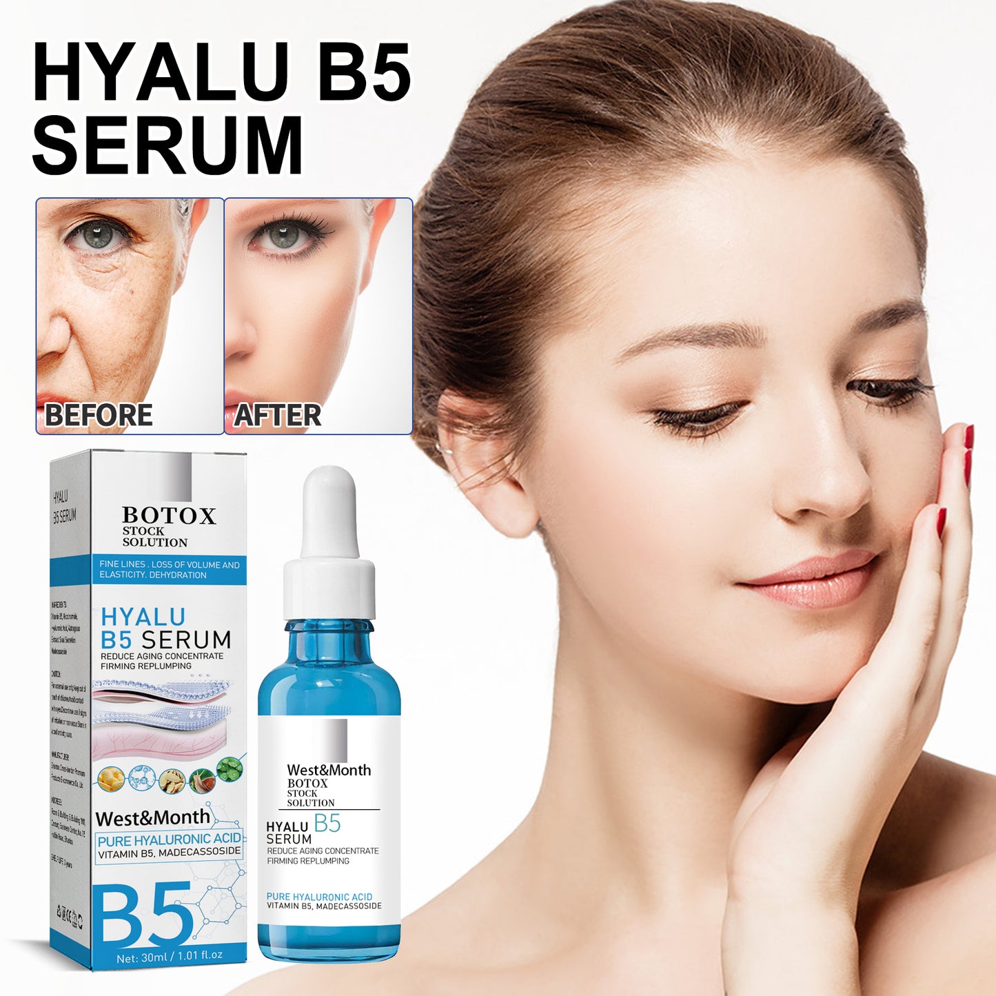 West&Month B5 Facial Serum Spot Rejuvenation Anti-Aging Moisturizing Serum