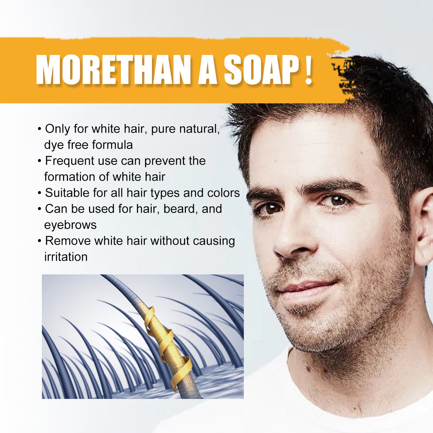 Cleaning And Moisturizing Black Shiny Hair Care Shampoo Soap