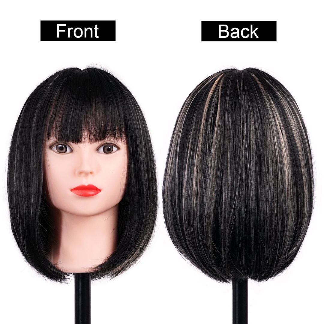 Bald Female Short Hair Hair Loss Confidence - Black Wig