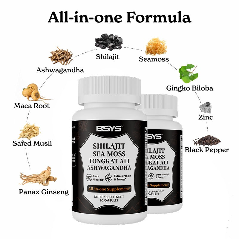 BSYS Xilaizhi Capsules 90 Capsules Men's Vitality & Energy Anti-Fatigue Brain Health Support Hormone Balance Office Workers Seniors Antioxidant Care Blood Sugar & Metabolism Support