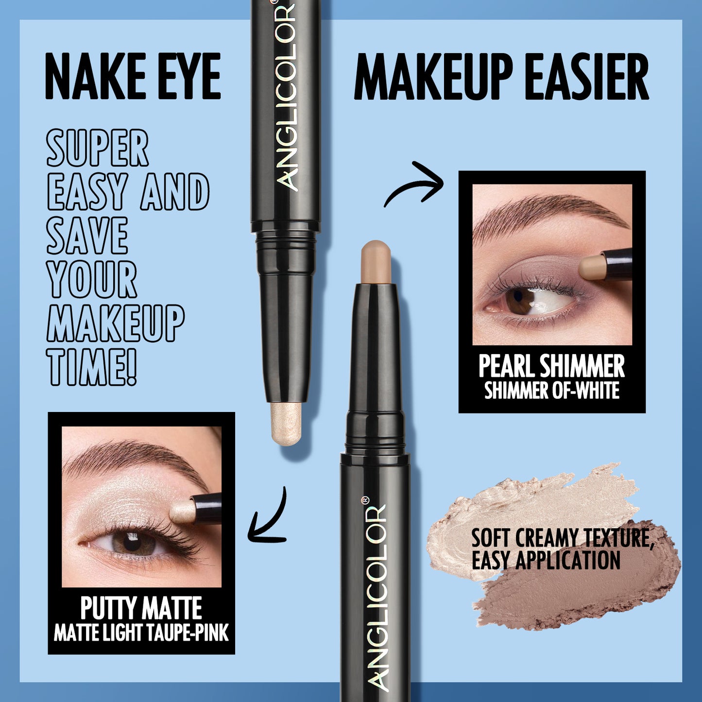 Double-headed Eye Shadow Stick Eye Makeup Pearlescent Waterproof Non-smudge Brightening Highlight Eye Shadow Stick