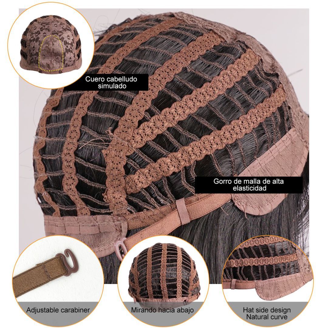 Bald Female Short Hair Hair Loss Confidence - Black Wig