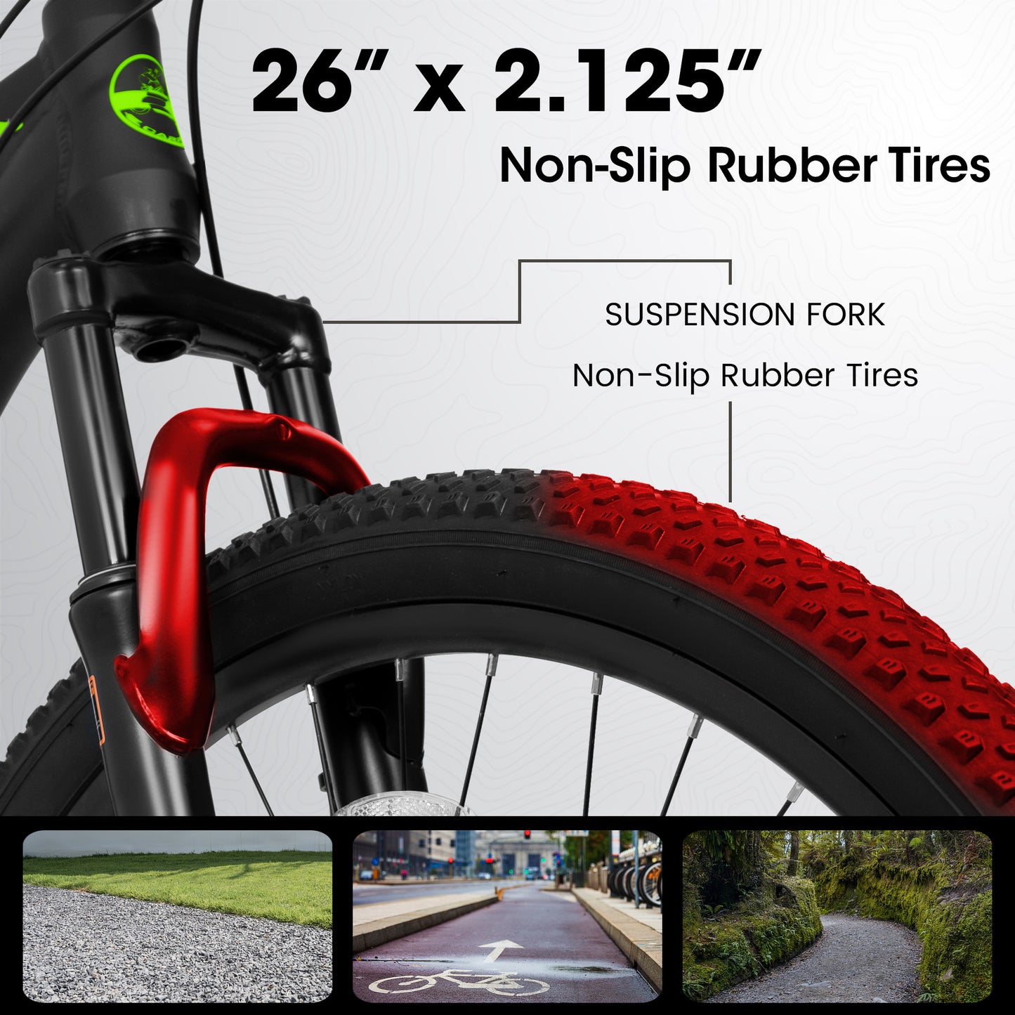 A26322 26-inch Mountain Bike Aluminum Frame Shock Absorbing Front Fork Bike 21-speed Disc Brake Mountain Bike