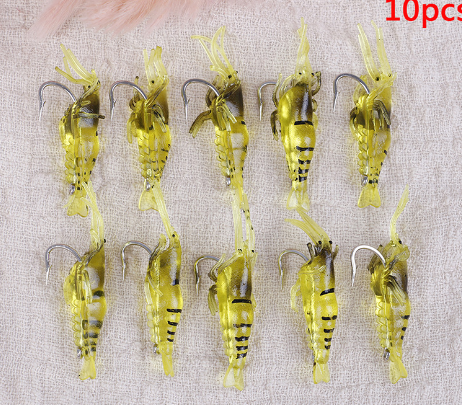 バス釣り用ソフトエビワーム10個セット