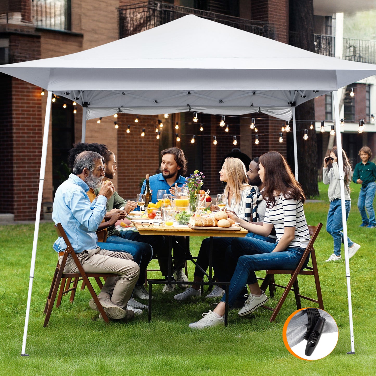 8X8ft White Diagonal Strap With One Side Of Cloth Canopy Folding Shed 210D Oxford Cloth White Spray Coated Iron Pipe Backpack Style Storage Bag Portable