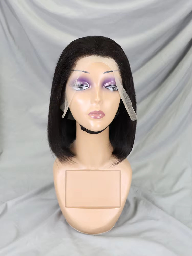 13x4 LACE WIG Human Hair Lace Front Bob Wigs Short Straight Style Transparent Lace Raw Brazilian For Black Women