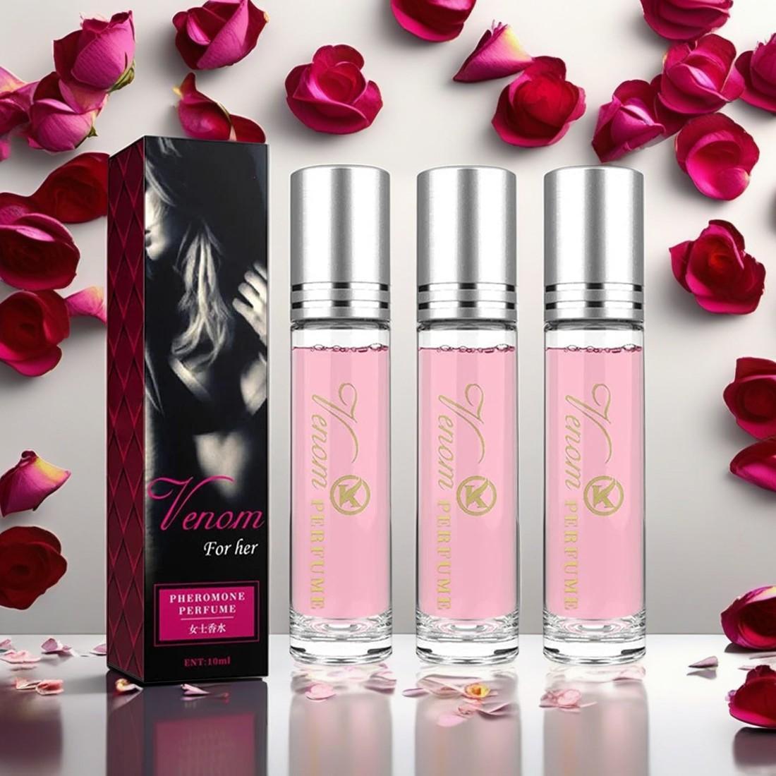 Women's 10ml Portable Pheromone Roller Perfume, Fresh, Natural, Elegant And Long-lasting Fragrance, Suitable For Dating, Travel And Parties In 2025