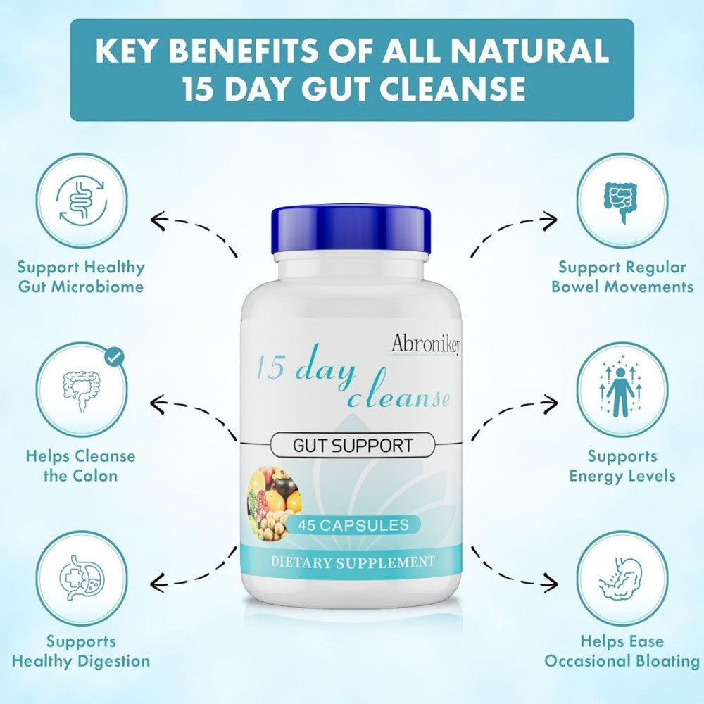 Abronikey 15 Day Purification - Intestinal And Colon Support Caffeine Free 1 Advanced Formula Containing Senna Leaves,rat Plumskin