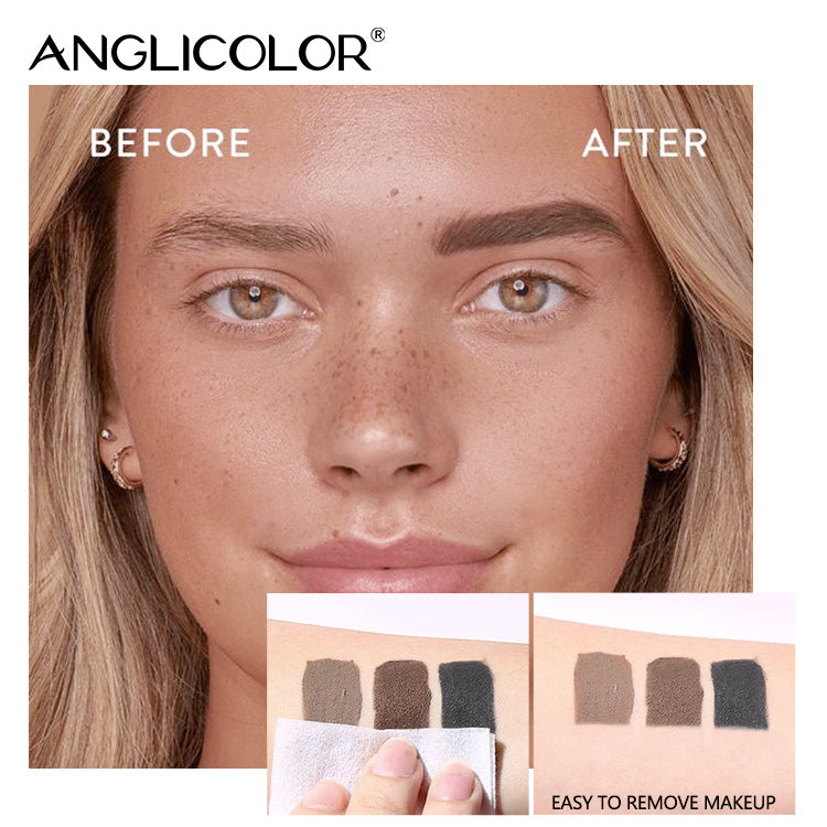 Waterproof And Sweatproof Eyebrow Pencil Long Lasting Eyebrow Cream Set With Brush And Card Wooden Eyebrow