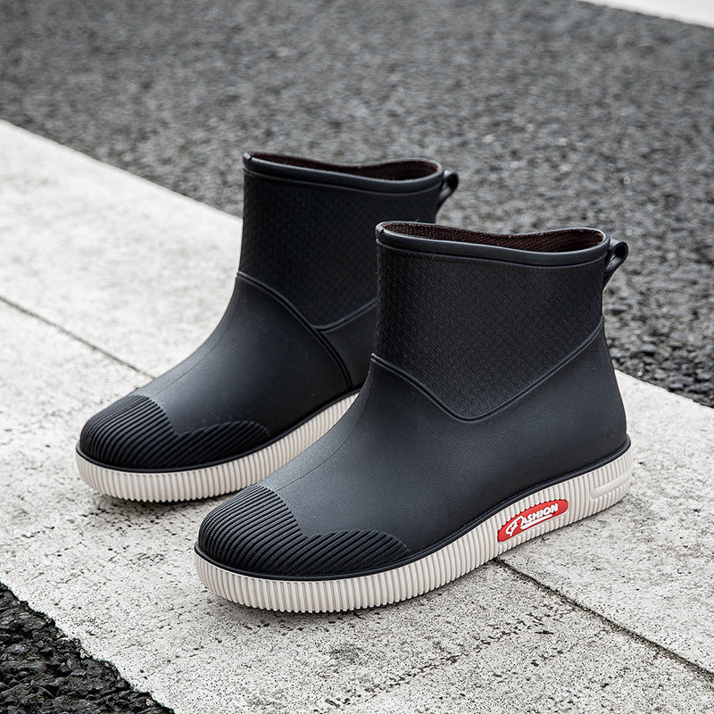 Cute Waterproof Short Tube Women's Rain Boots