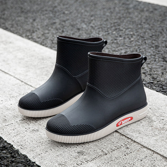 Cute Waterproof Short Tube Women's Rain Boots