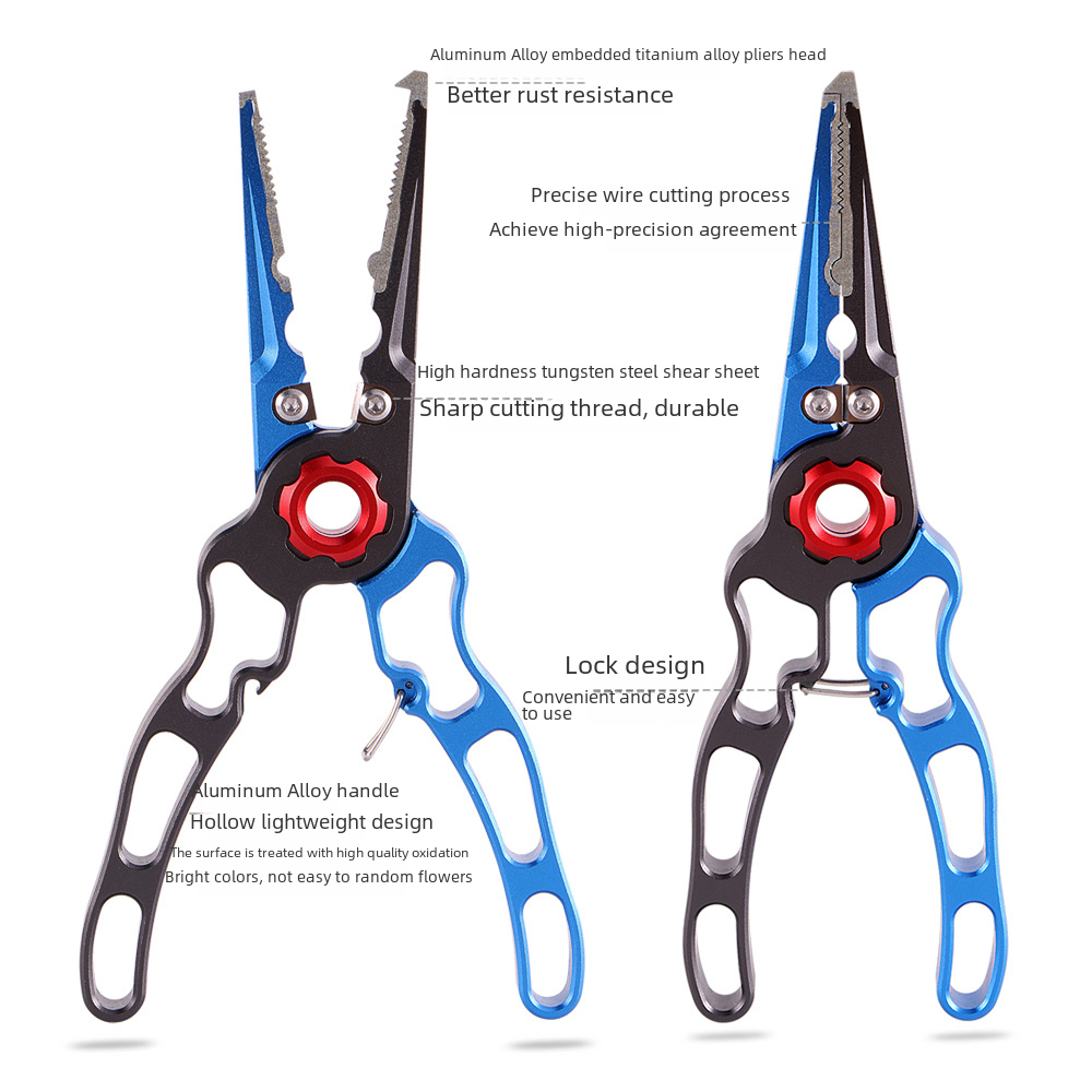 High-Precision Saltwater Fishing Pliers with Lock