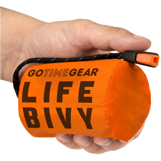 Go Time Gear Life Bivy Emergency Sleeping Bags for Survival - Thermal Bivy - Use as Emergency Bivy Sack Survival Sleeping Bag - Mylar Emergency Blanket - Life Bivy Emergency Sleeping Bag