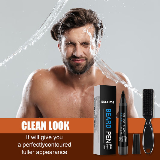 Beard Filling Pen Set, Waterproof, Sweat-proof And Non-fading Beard Pen, Beard Tracing Pen