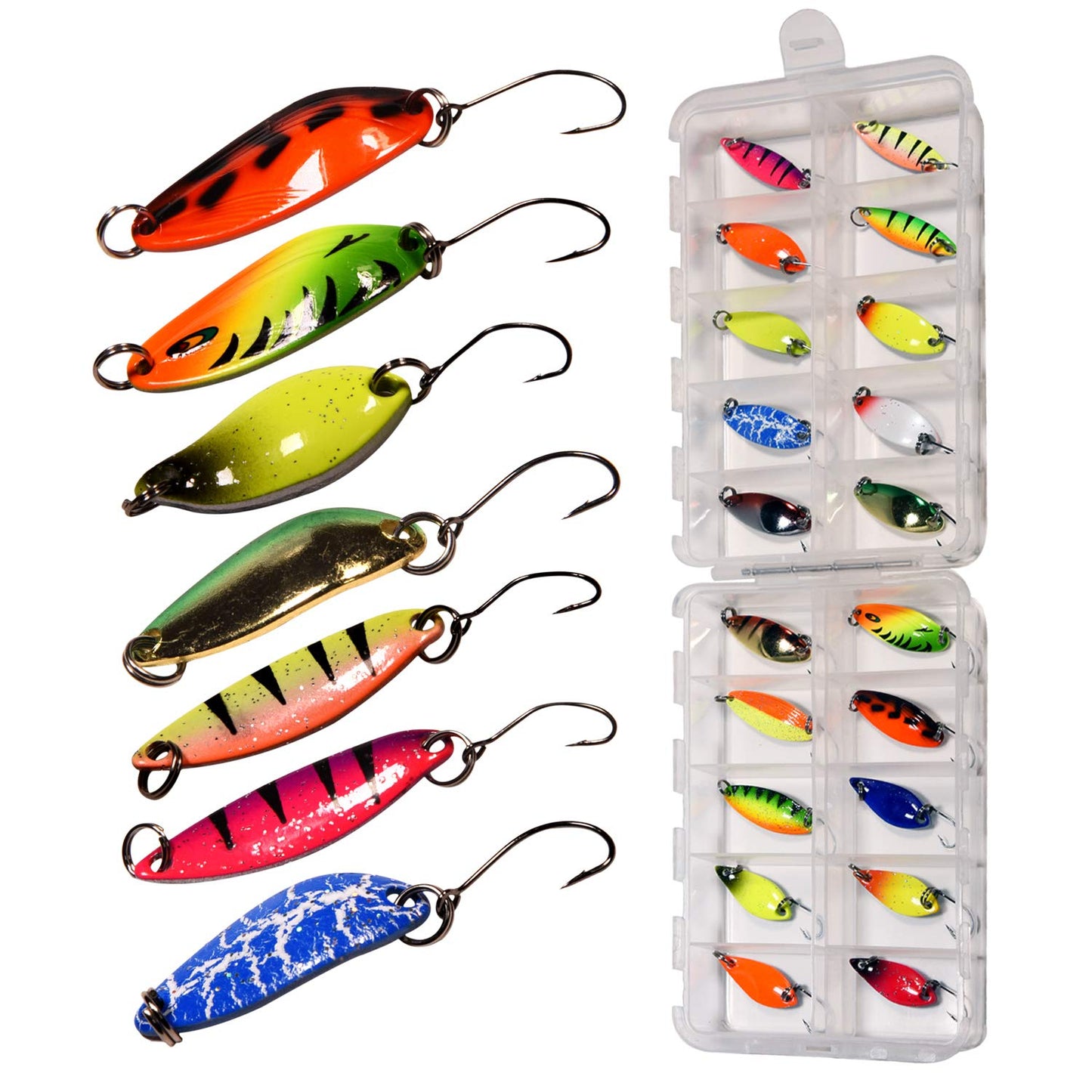 THKFISH スプーンルアー トラウト用 スプーン ハードベイト シングルルック トラウト用ルアー メタルルアー チャール パーチ用 20個