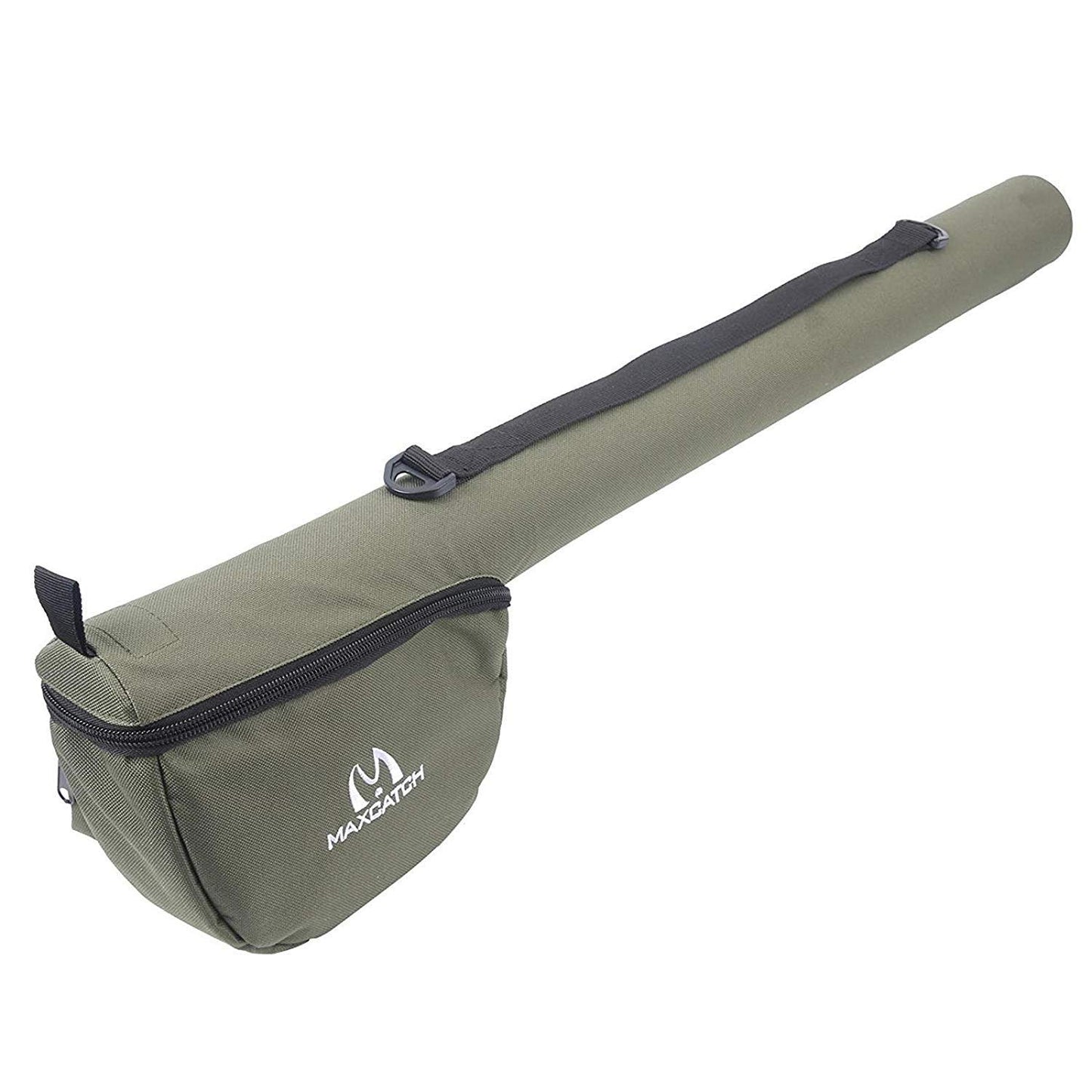M MAXIMUMCATCH Maxcatch Fly Fishing Rod Case with Reel Pouch Complete Rod Protection Bag For 9FT 2 Pieces/ 4 Pieces Rod Single (Rod Case Green Color 9 4sec)