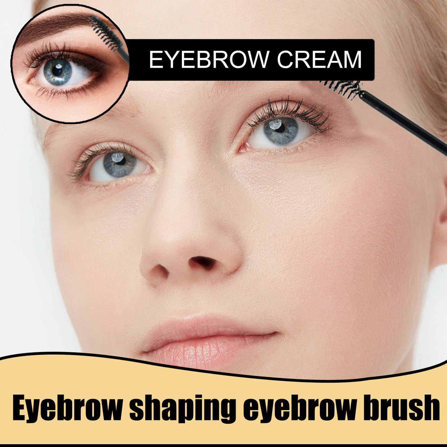 EELHOE Eyebrow Styling Cream, Stereo Shape Eyebrows Colorless Transparent Refreshing Long-Lasting Natural Eyebrow Styling Cream