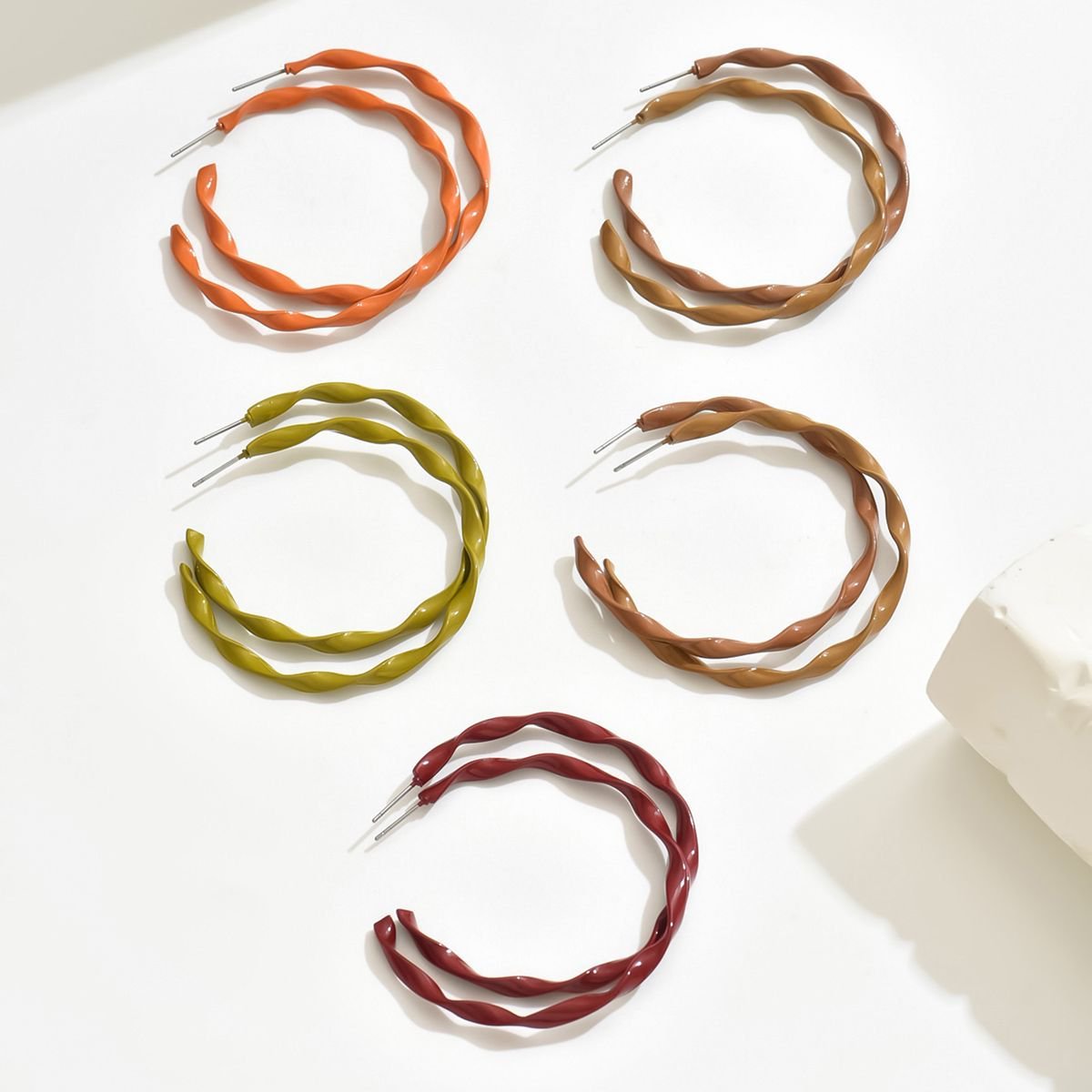 Twisted Hoop Earrings - Modern  Statement Jewelry For Women
