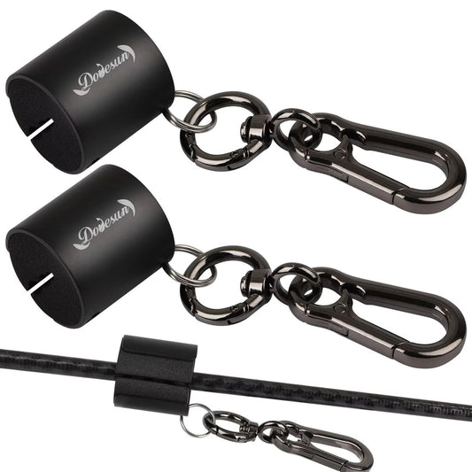Dovesun Creek ロッドクリップ ウェアラブル釣り竿ホルダー 釣り竿クリップ フライフィッシングロッドホルダー 釣りアクセサリー 円筒形 正方形 2個 ブラック