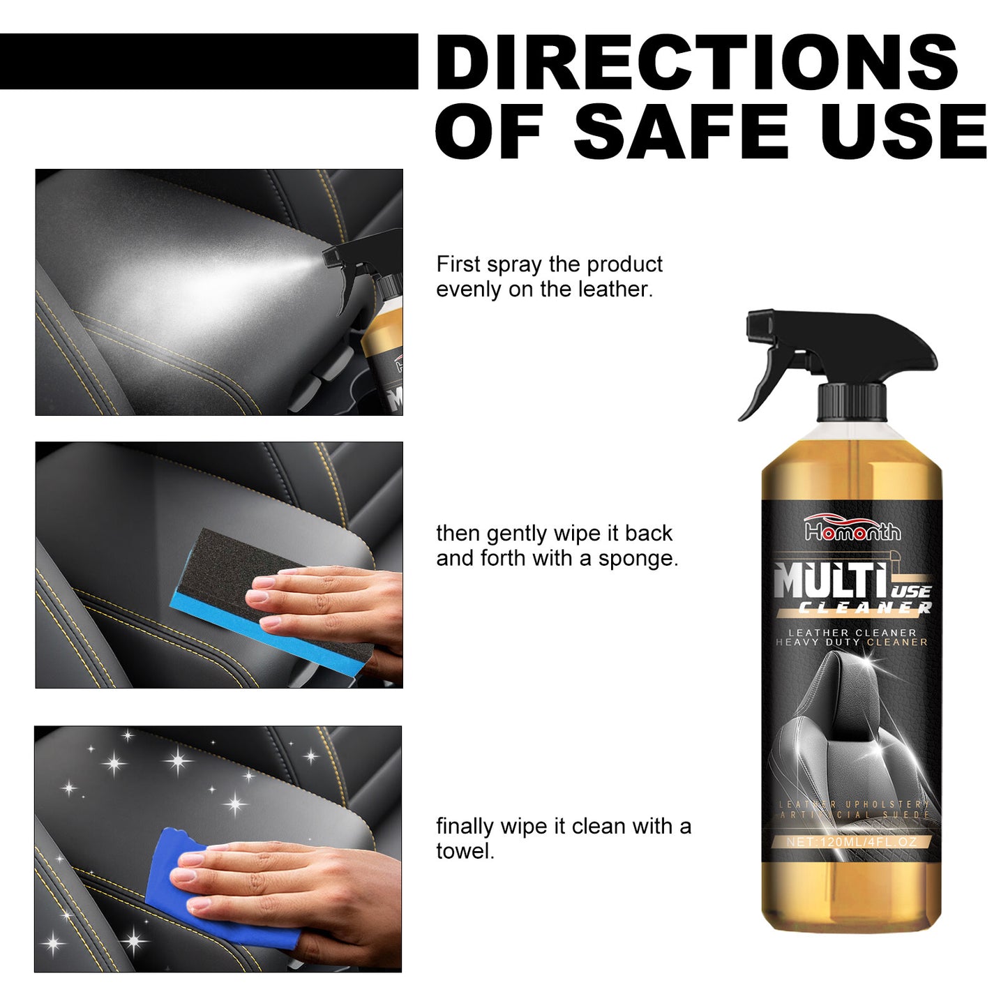 Car Leather Cleaner Set